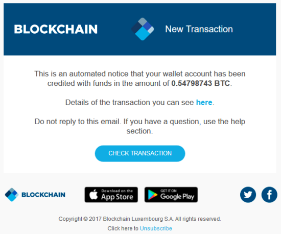 J'ai Cliqué Sur Un Lien Phishing Phishing en cours : Blockchain.info